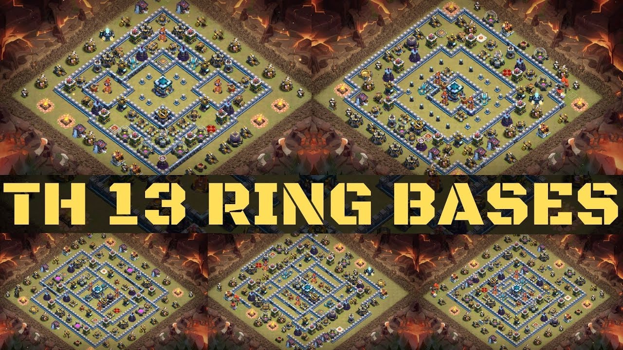 TOWN HALL 13 BASE WITH LINK ! TH 13 RING BASE WITH LINK ! Layouts for town hall 13 in Clash of Clans