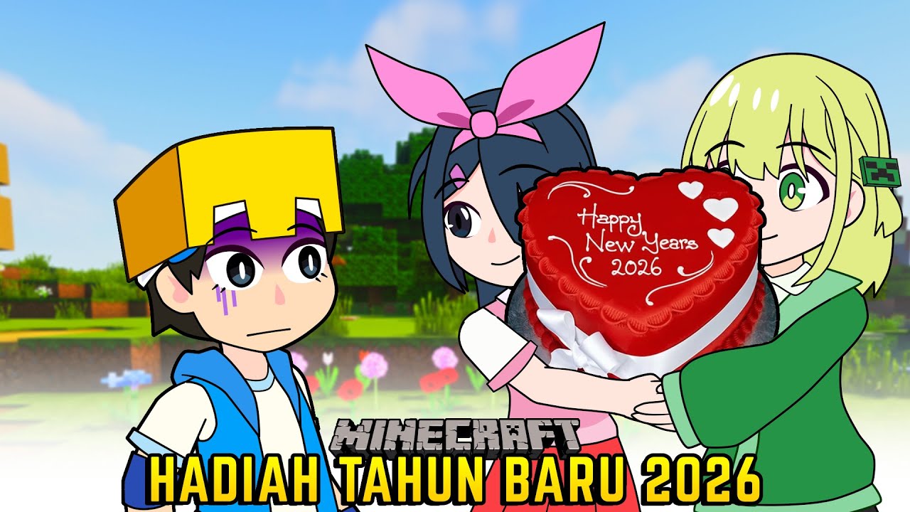 Hadiah Tahun Baru 2026 - Animasi Minecraft