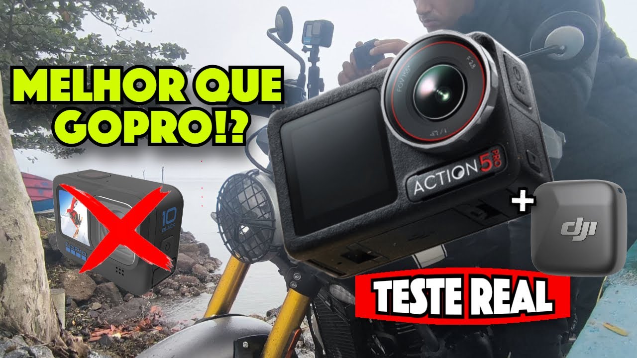 Unboxing DJI OSMO ACTION 5 PRO e MICROFONE DJI MIC MINI- Melhor Câmera de ação- Vídeos de Motovlog
