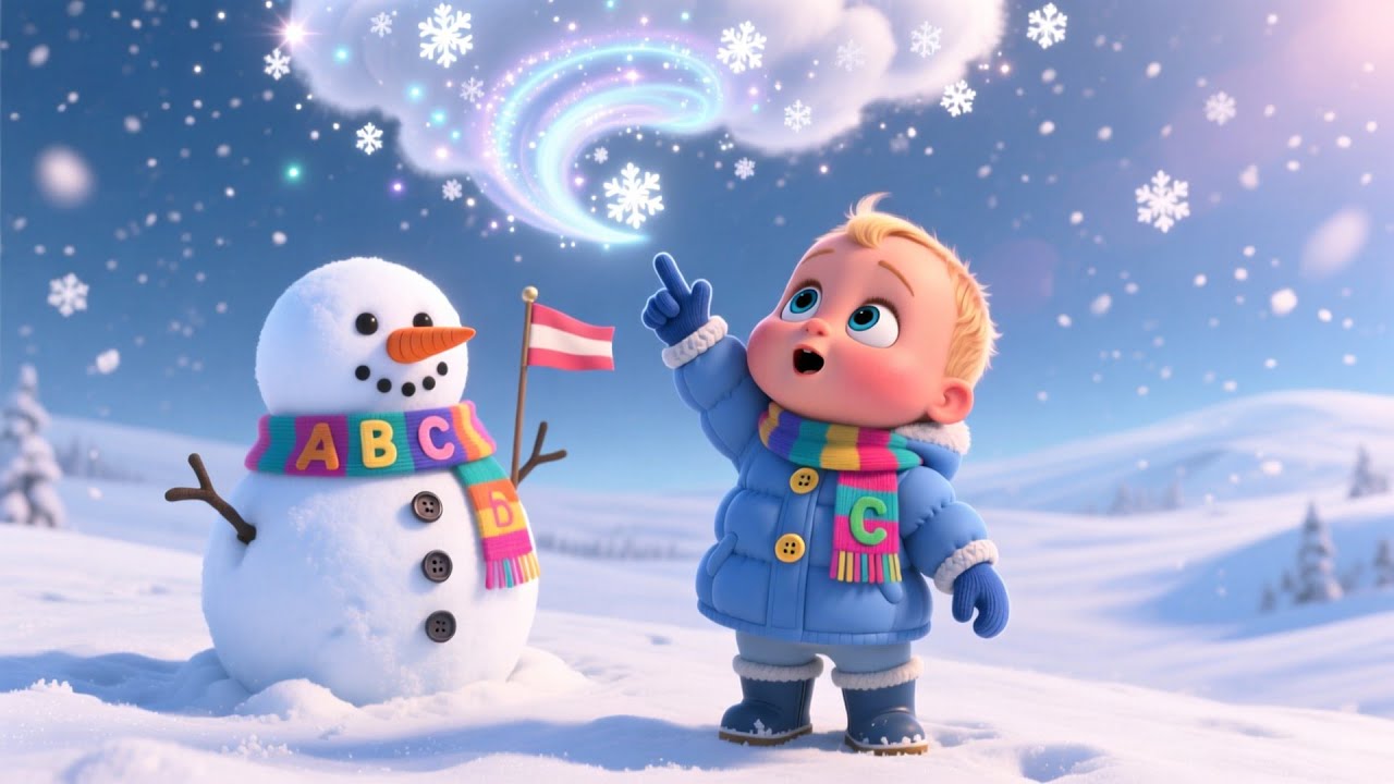 Winter Snowman With Baby | Nursery Rhyme Song for Kids