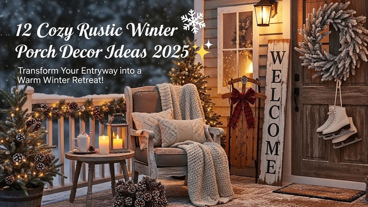 12 Cozy Rustic Winter Porch Ideas to Warm Up Your Home! ❄️✨ (2025 Decor Trends)