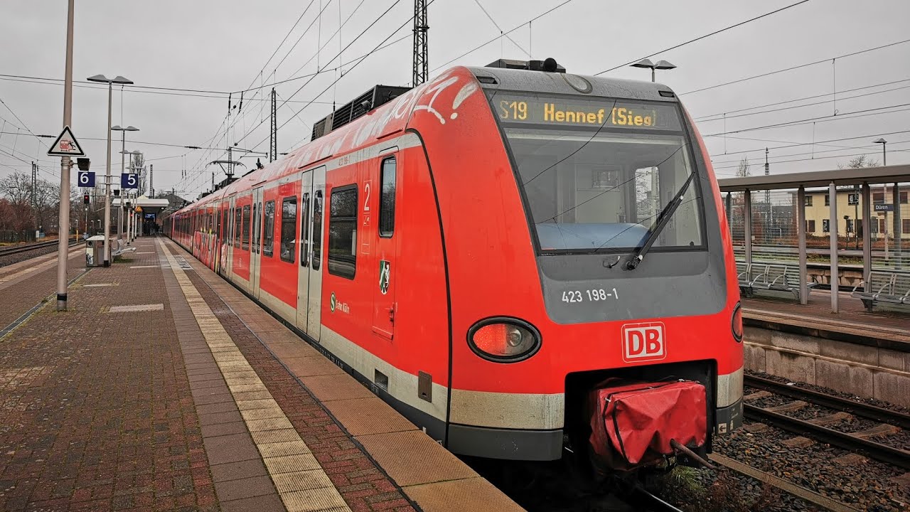 S-Bahn Köln Mitfahrt in der Br. 423 198 IGBT Umrichter von Köln Hbf bis Düren auf der S19