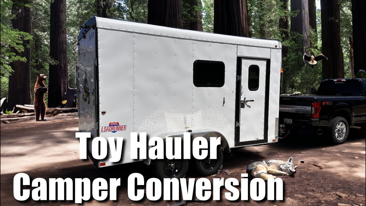 Тур по переоборудованию грузового прицепа-дома 7x14 Toy Hauler/Camper