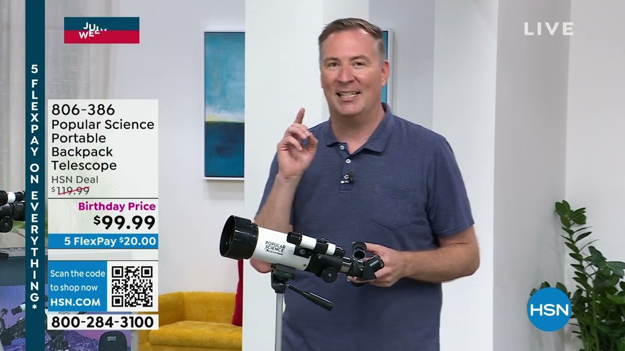 Popular Science Portable Backpack Telescope w/Bonus Acce...