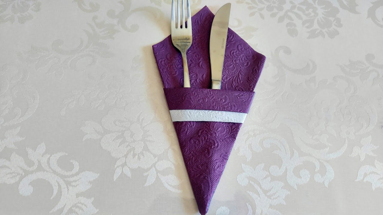 طي المناديل الورقية 2 🍴