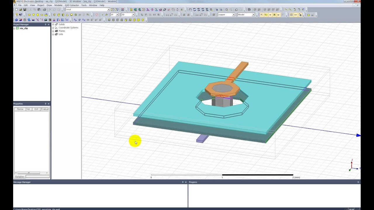 SIwave to Q3D export (Clip 사용)