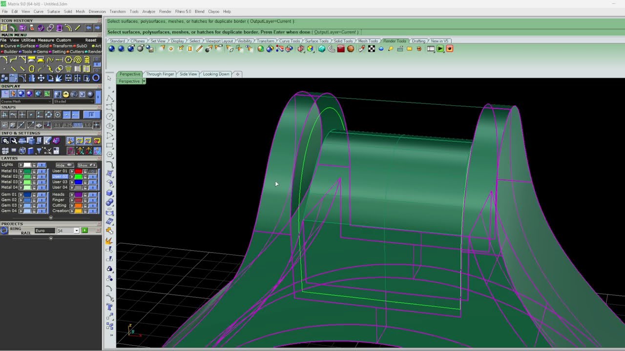 How to Design a Luxury Baguette Ring in Matrix | Jewelry CAD Tutorial