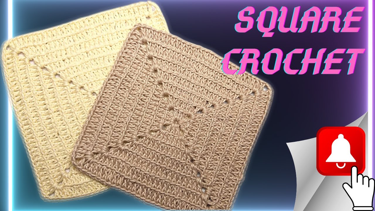 Como fazer quadradinho de croche ou square de croche ponto fechado passo a passo n 8@marlythibes
