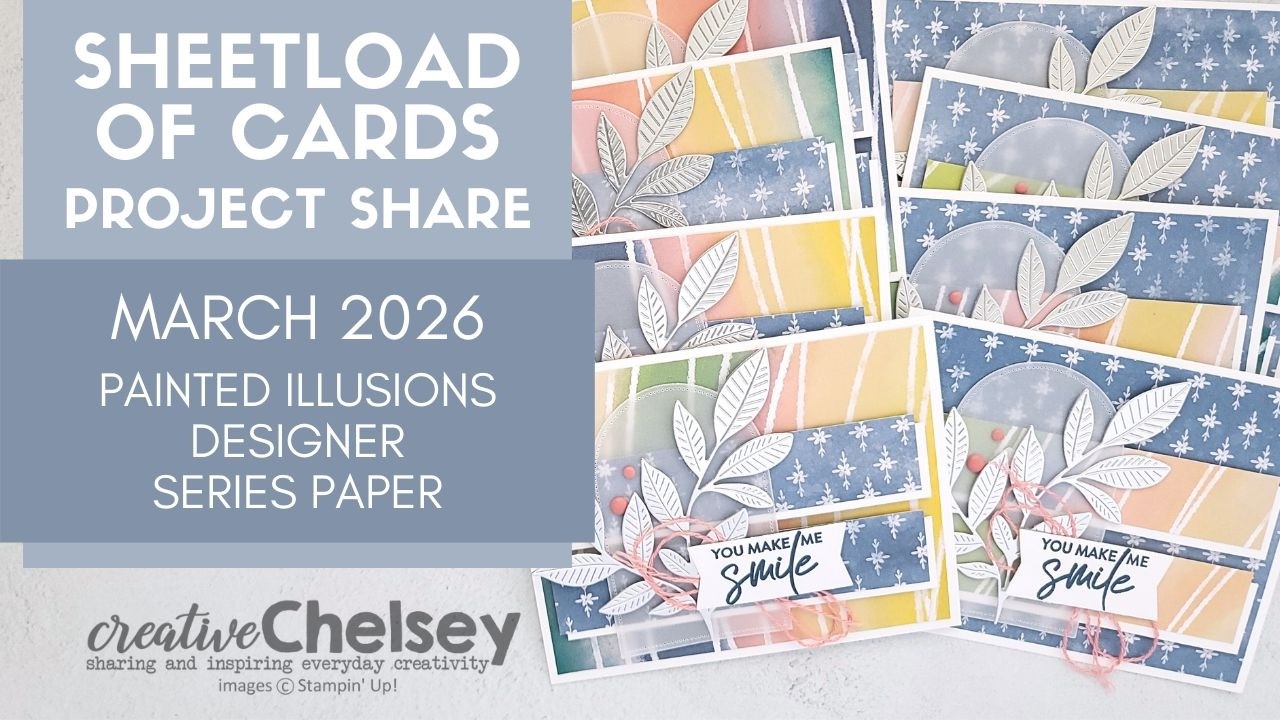 Набор открыток SheetLoad of Cards - дизайнерская бумага Painted Illusions, март 2026 г.
