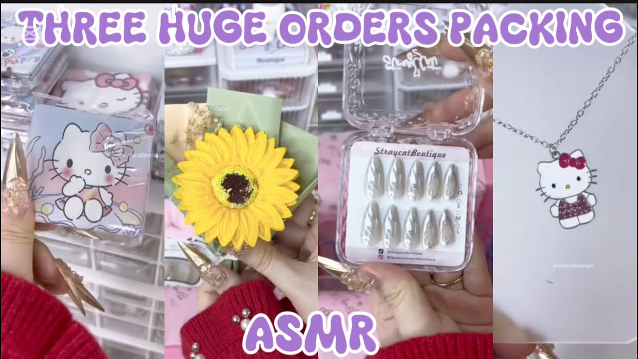 THREE HUGE ORDERS PACKING 😻✨(ASMR)||SMALL BUSINESS 