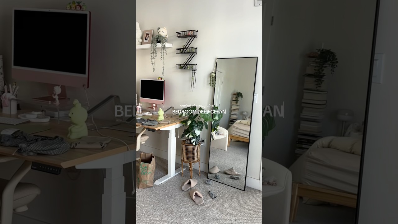 Spring cleaning day 6: bedroom deep clean 🧸💫 #springcleaning #cleaning #home #bedroom #deepclean