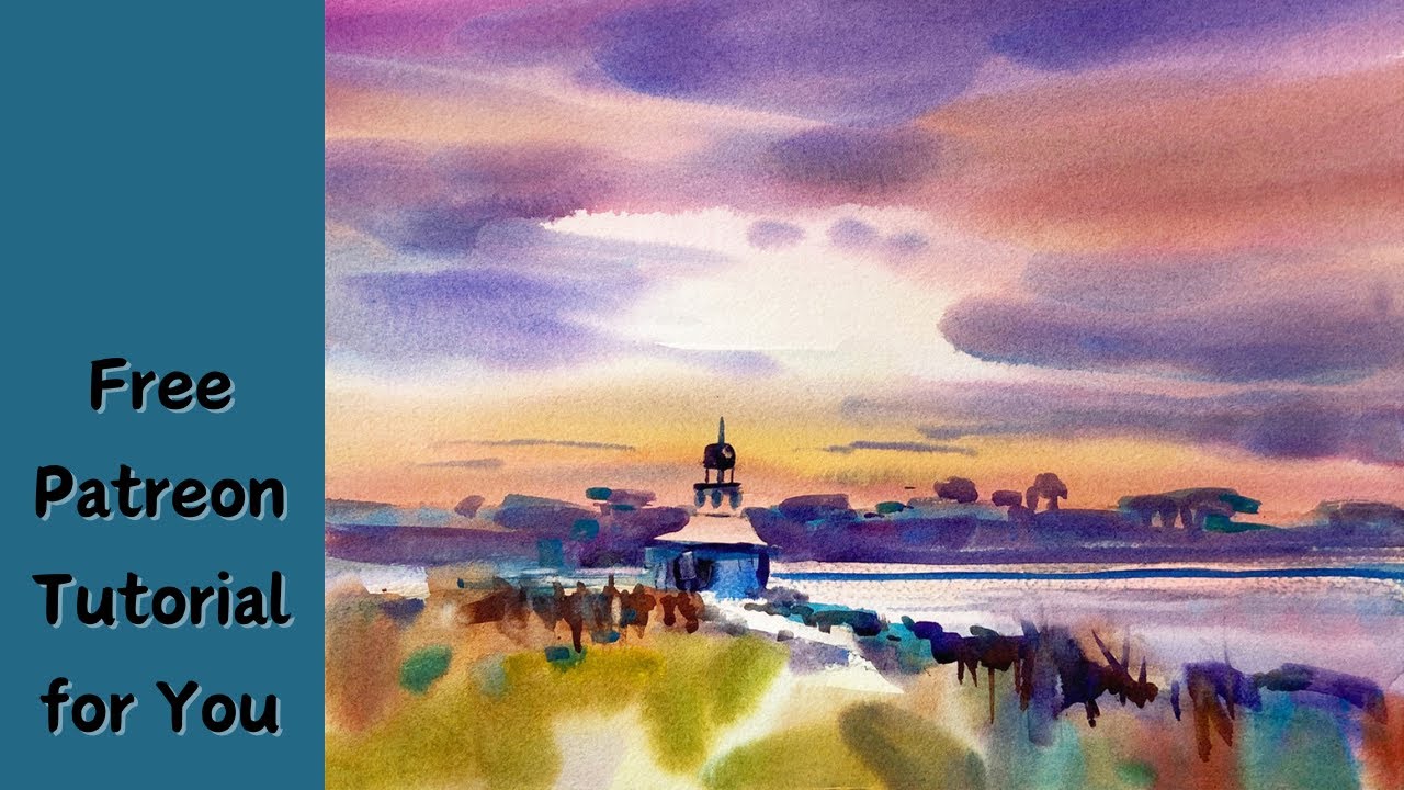 Capture the Beauty of a Sunset in Watercolor with Don Andrews