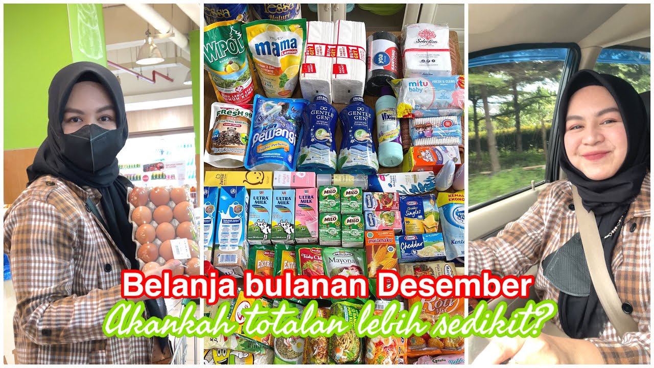 ALHAMDULILLAH UPLOAD VLOG BELANJA BULANAN DESEMBER