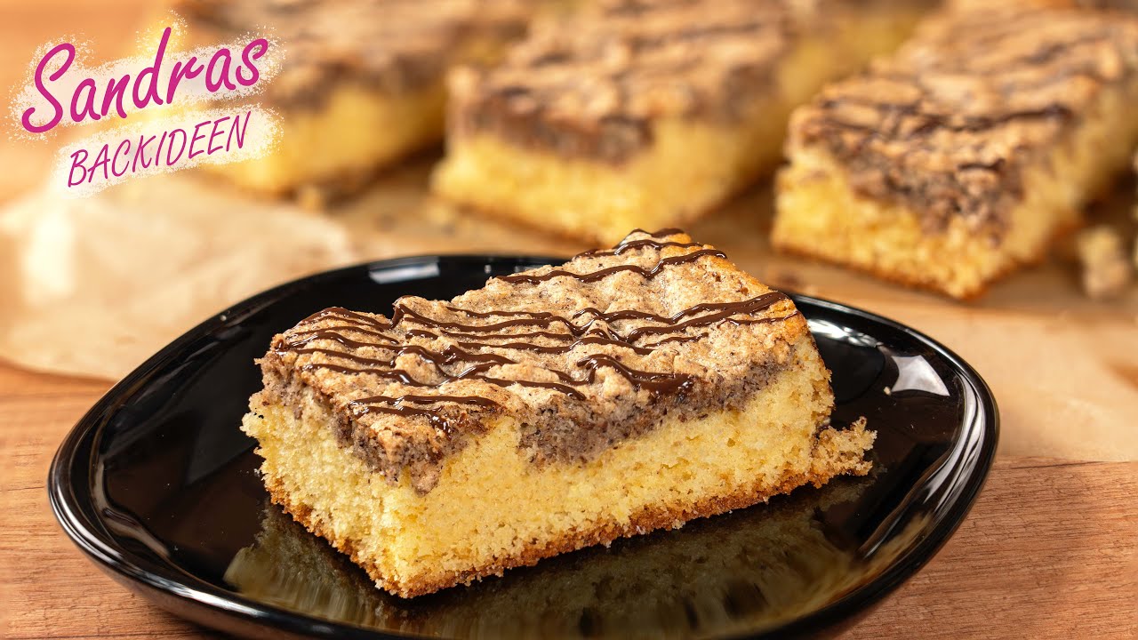 Einfacher Rührkuchen mit Nussbaiser – knusprig & saftig Rezept