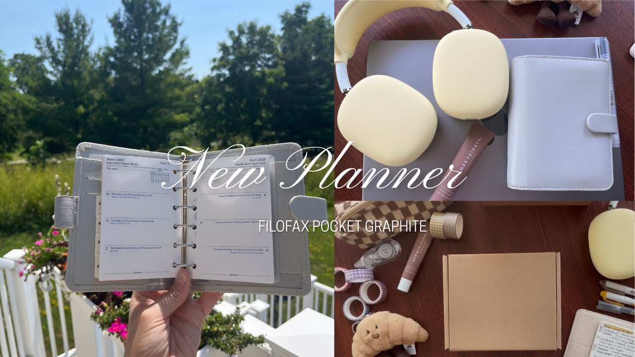 Возвращение к бумажным планировщикам в аспирантуре | Распаковка Filofax Pocket цвета графит