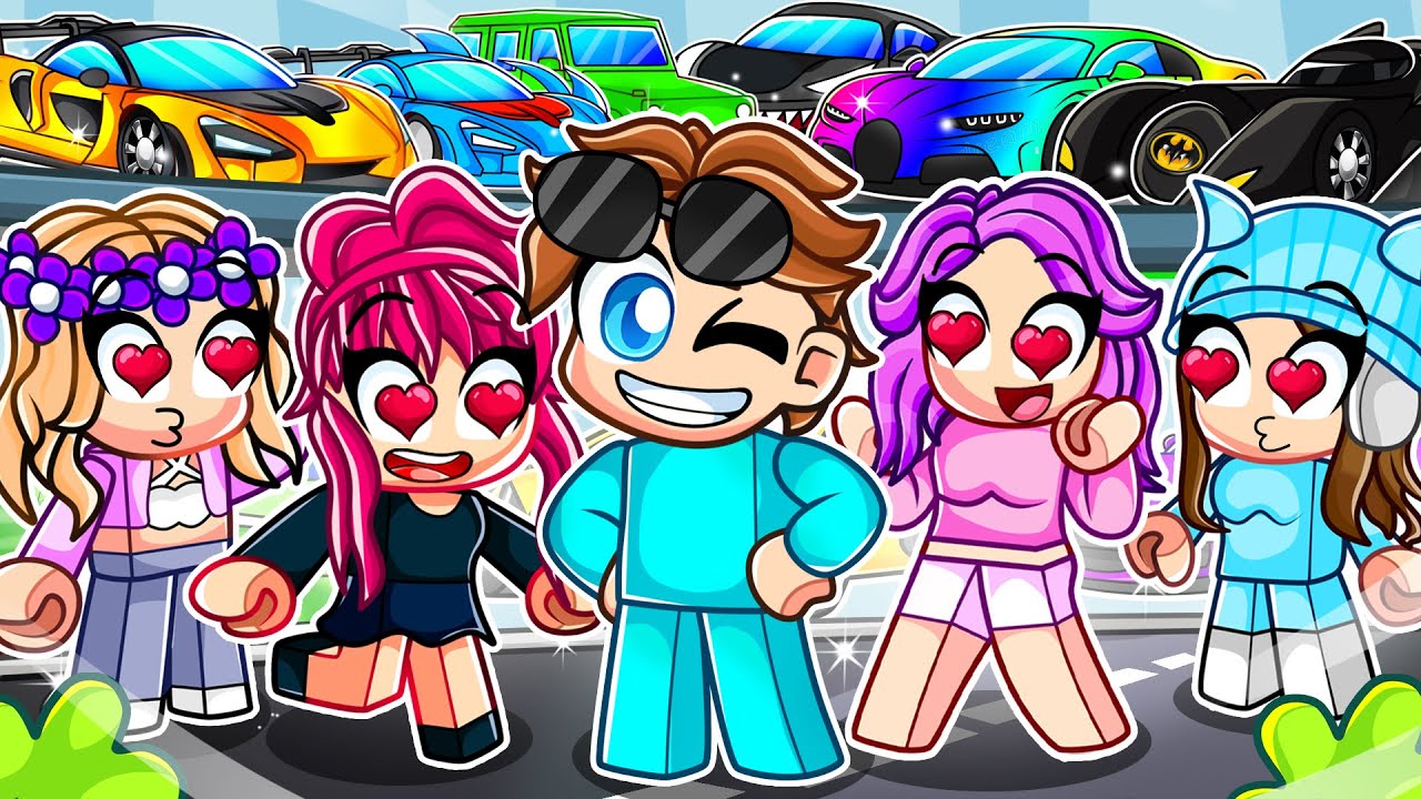 Rizzing Girls With My 50 SUPERCAR GARAGE In Roblox Driving Empire!