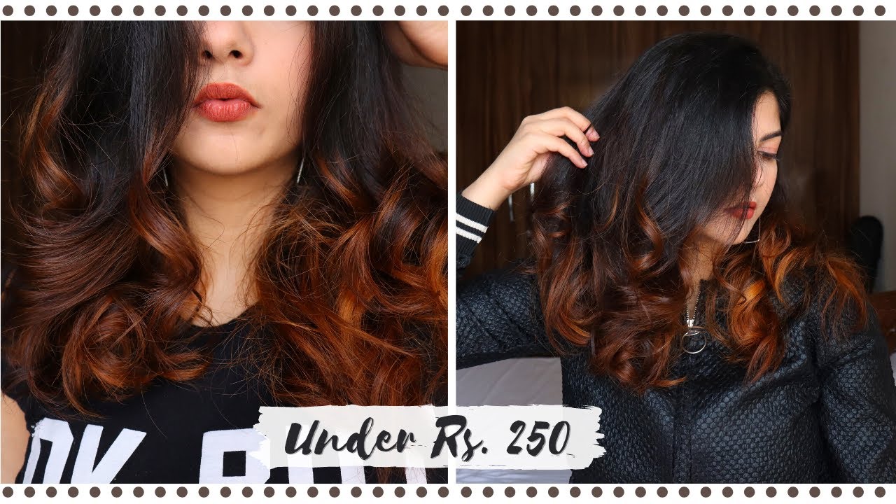 How to color your hair at home under Rs. 250 | Ombre highlights | Streax soft blonde highlights