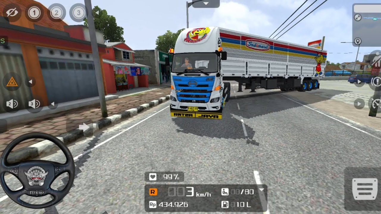 MANTUL PERMAINAN TRUCK TRAILER TRUK BOX INDOMARET OLENG BONGKAR MUAT - GAME BUS SIMULATOR INDONESIA