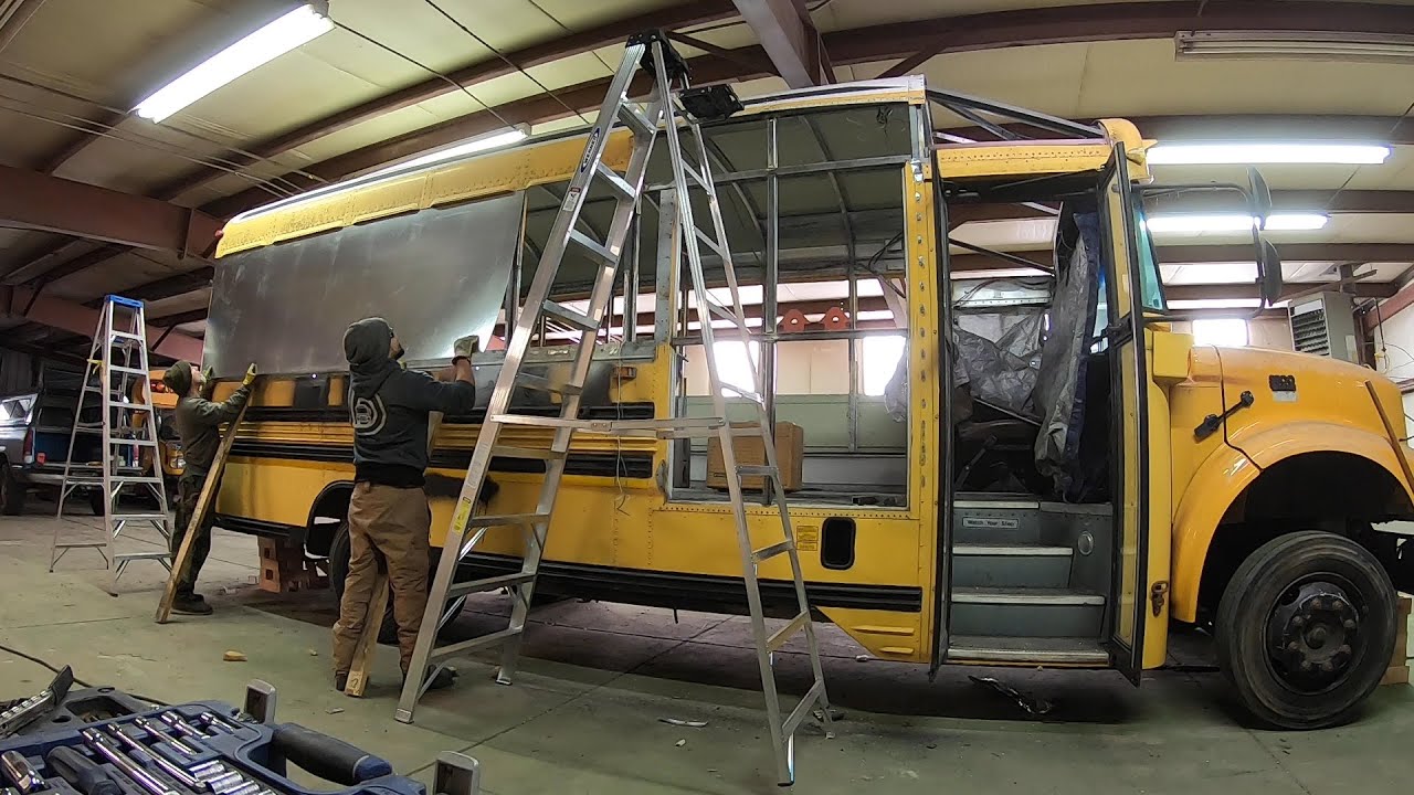 Skoolie Roof Raise Shop - Buying Mini Busses & Getting To Work
