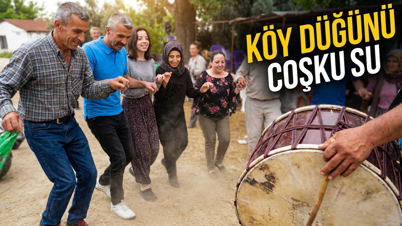Köy Düğününde Davul Zurna ve Halay Coşkusu 