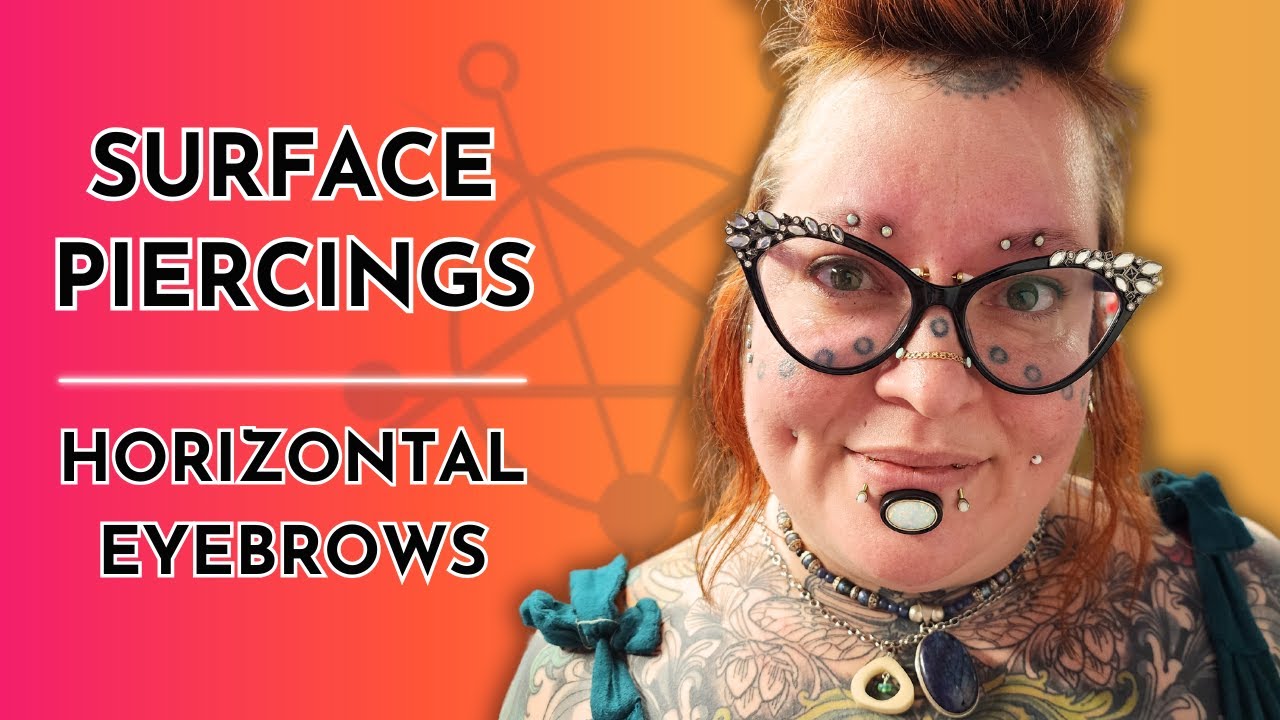 Surface Piercings | Horizontal Eyebrows (White Opal Theme) ⚪✨