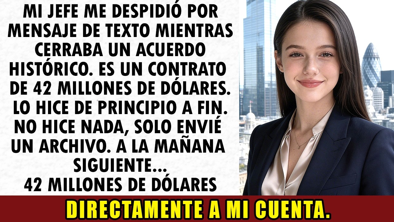 Me despidieron por mensaje de texto cerrando un acuerdo histórico… y lo firmé bajo mi propia empresa