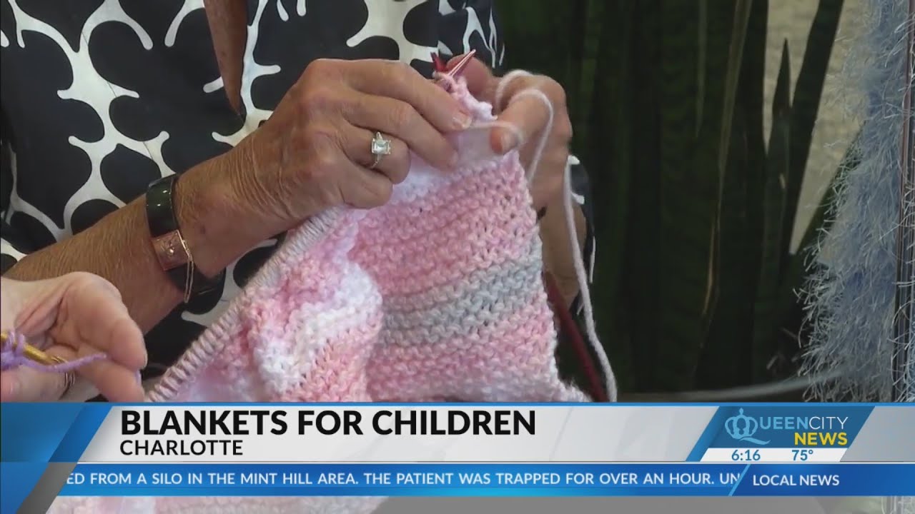 Group of women knit thousands of blankets for sick children