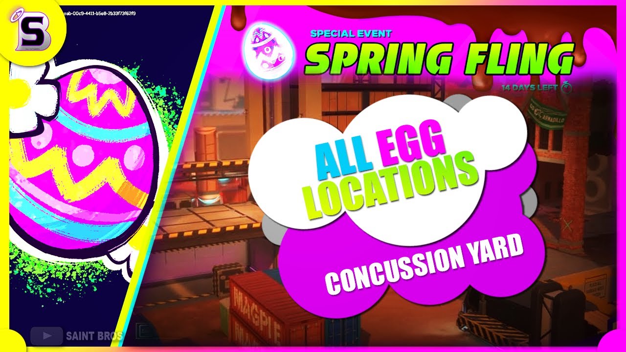 All Egg Locations | CONCUSSION YARD | Knockout City