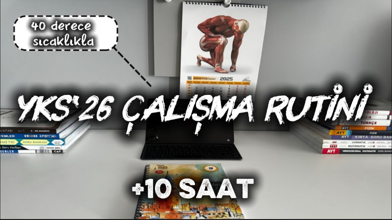 GÜNLÜK 10 SAAT DERS | 40 Derece hava | TYT’YE SON GOL #yks #yks2026 #youtube 