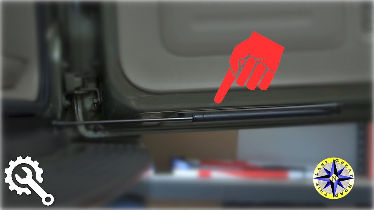 Improved GX470 rear door strut mod