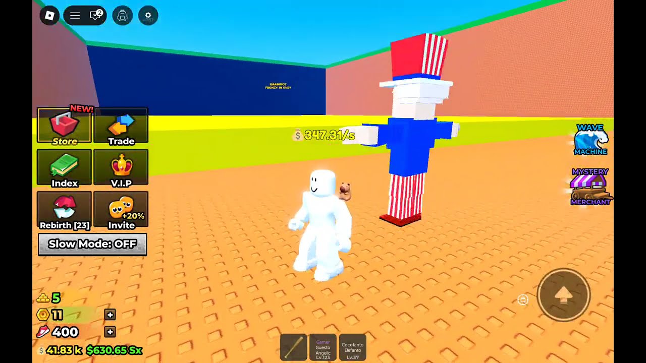 I get 350 money bag per second in Escape Tsunami For Brainrot