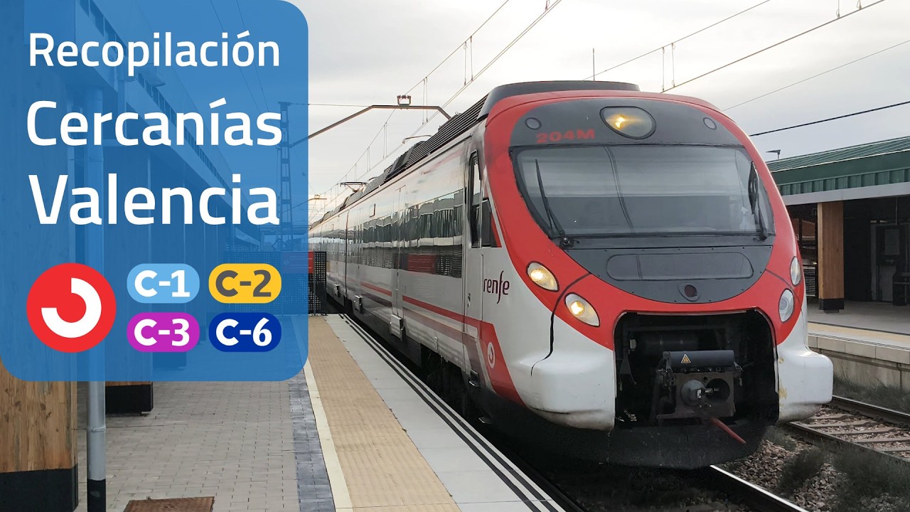 Recopilación de trenes variados por la red de Cercanías Valencia