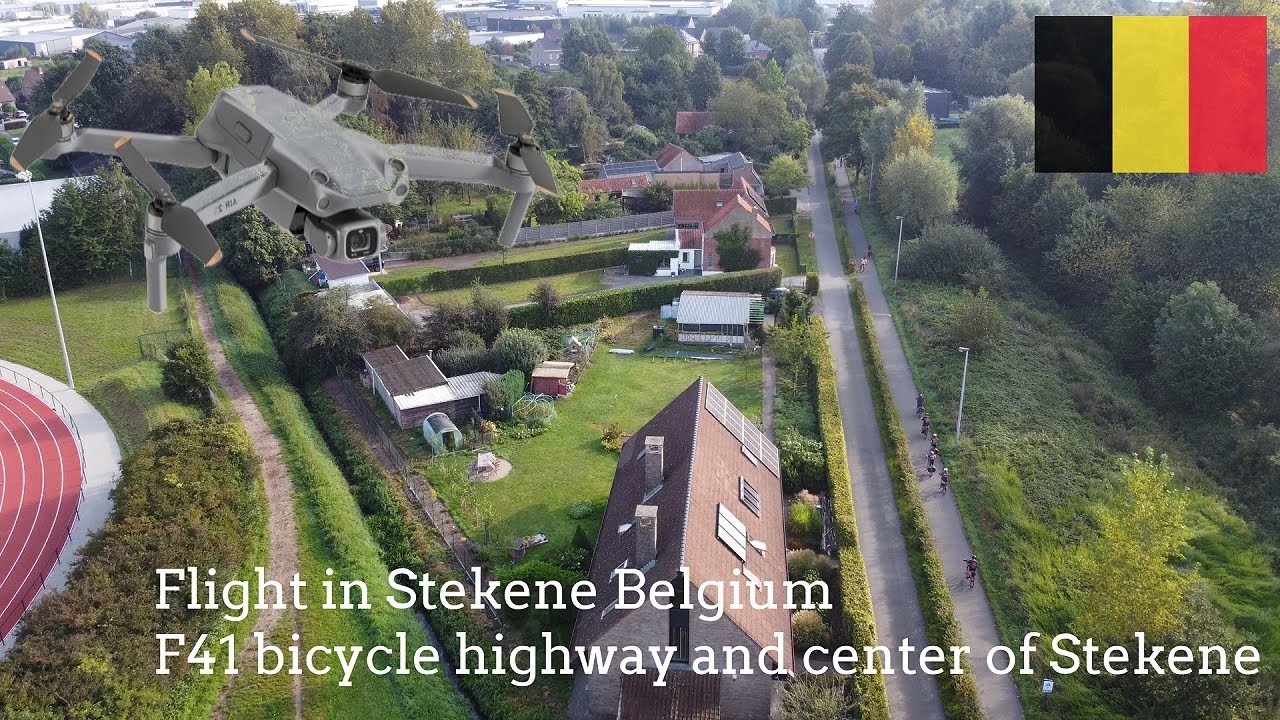 Flight in Stekene Belgium - F41 bicycle highway