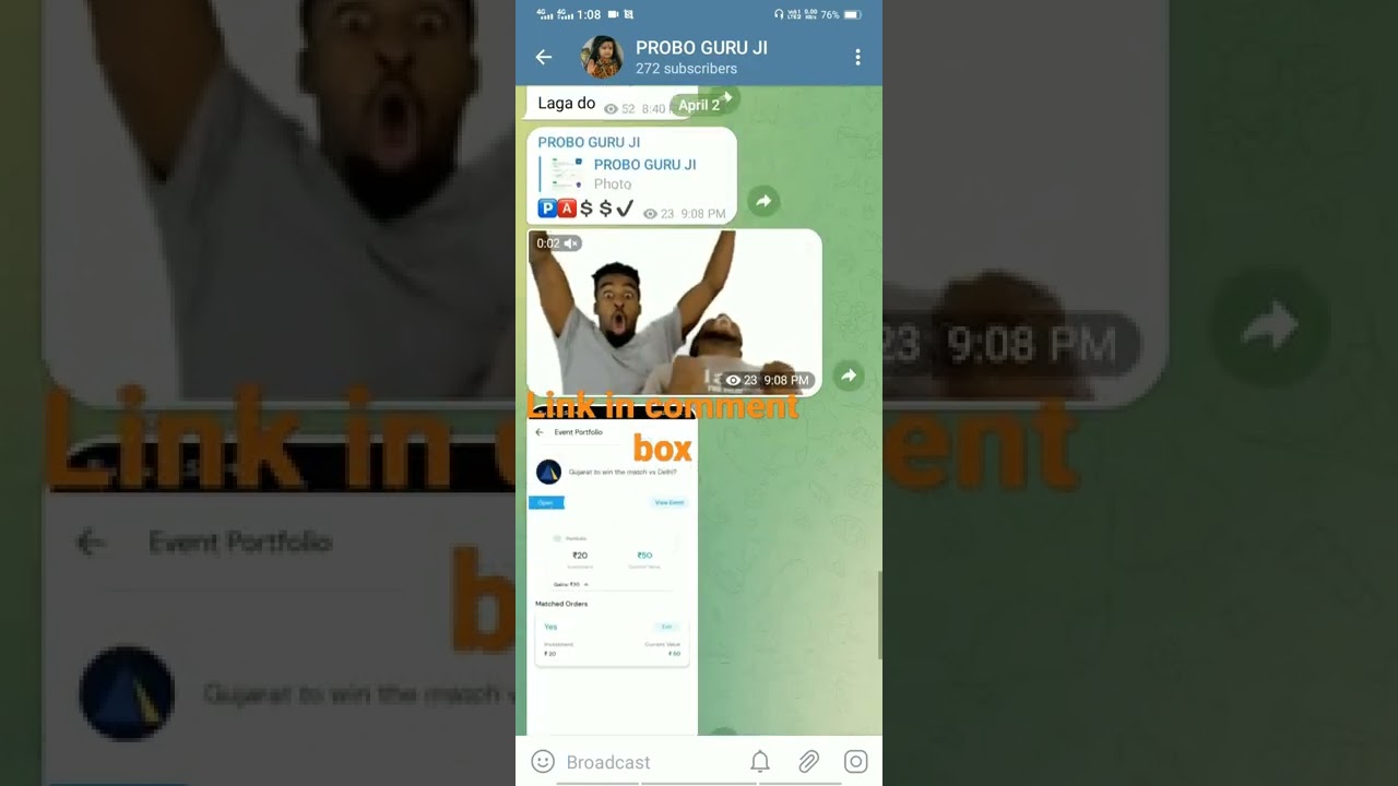 Probo prediction telegram channel
