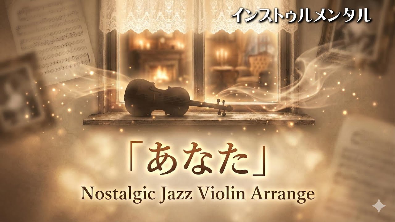 【癒しBGM】あなた(小坂明子)(インスト) ｜ 昭和の名曲を優雅なジャズバイオリンで・心安らぐリラックス時間