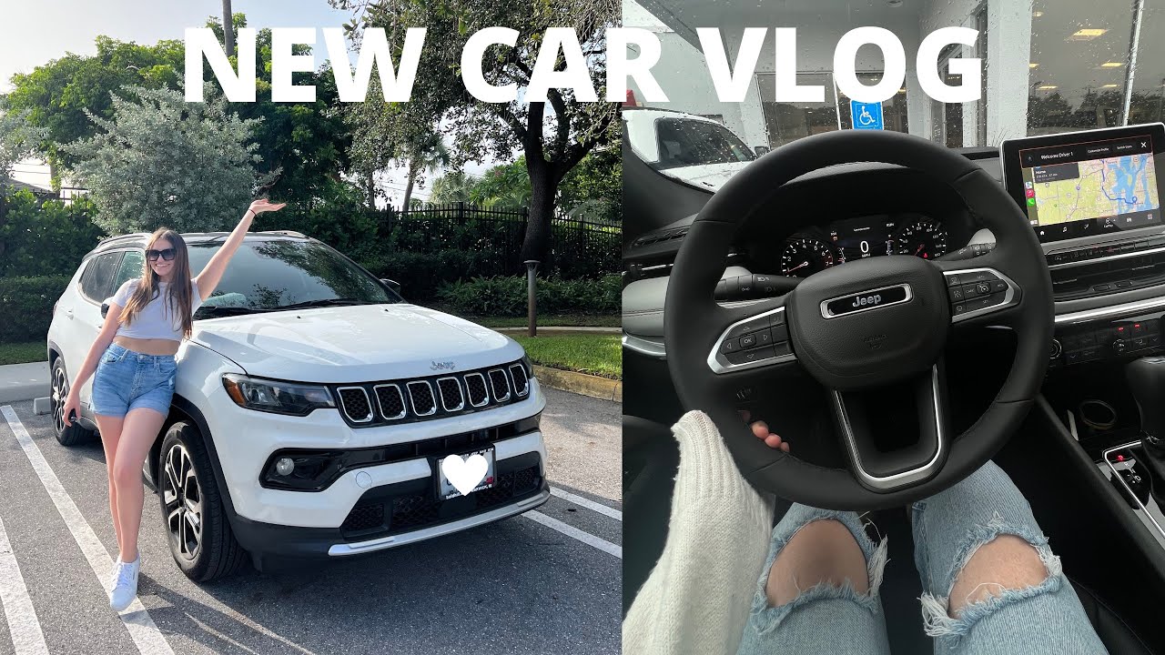 BUYING A NEW CAR! 2023 JEEP COMPASS CAR TOUR + CAR BUYING PROCESS! Car essentials / car decorations!