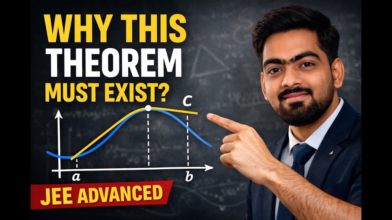 Why Rolle's Theorem Works? | Lagrange Mean Theorem Intuition + JEE Advanced Problem