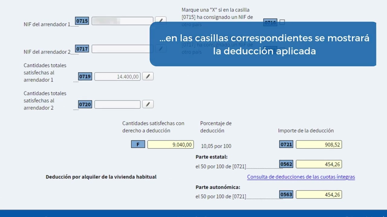 Renta 2025 - Deducci&oacute;n por alquiler de vivienda