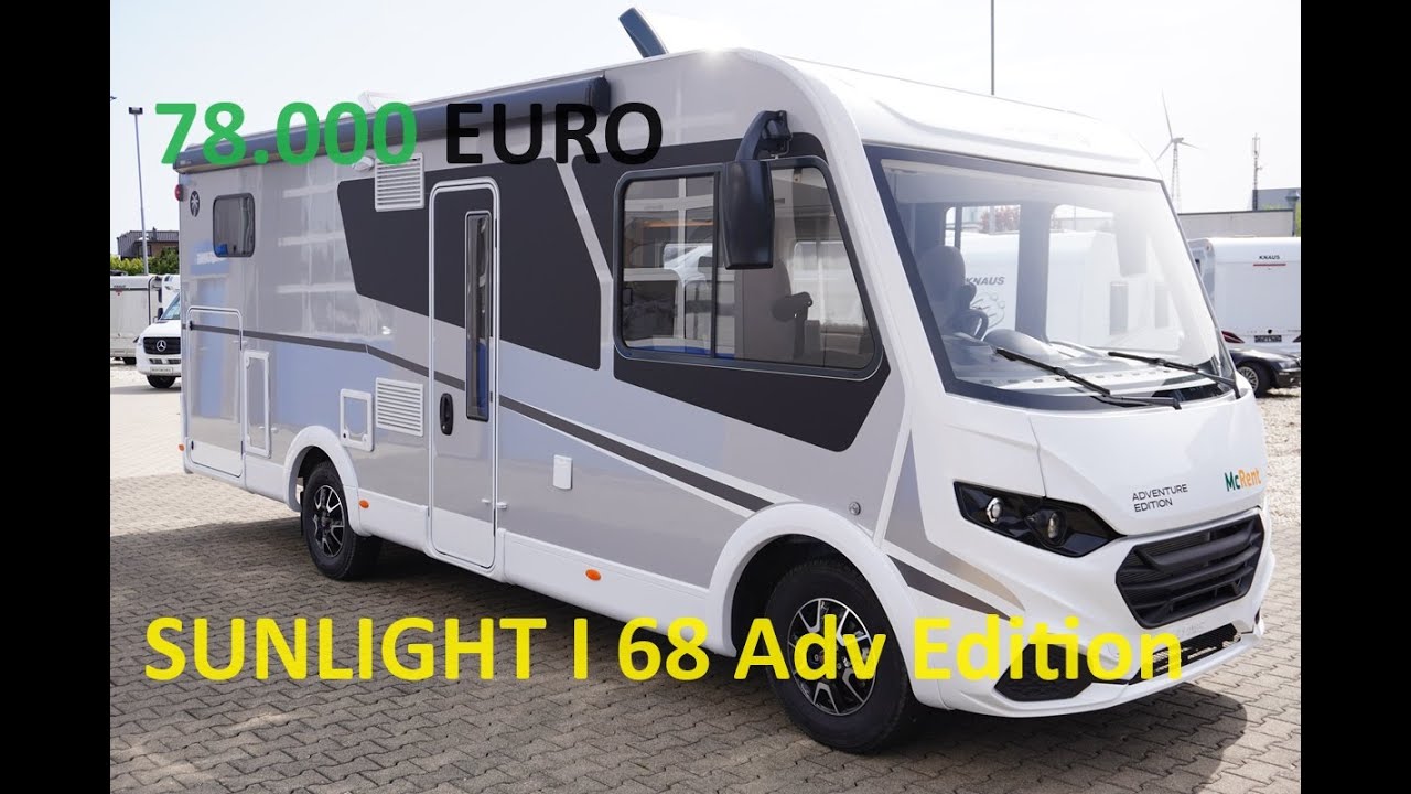 Luxe nieuwe Integraal Camper Sunlight I 68 Adventure edition voor een familie tot 4 personen