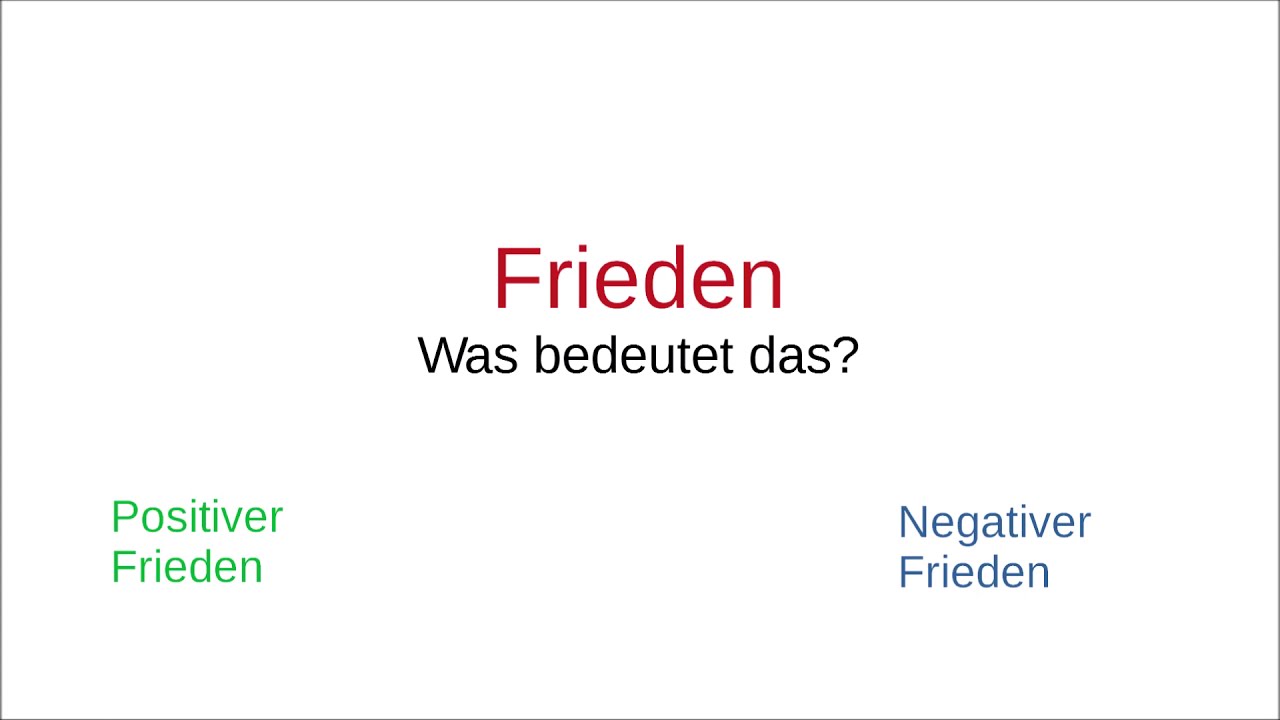 Was bedeutet Frieden? | Definition nach Johan Galtung
