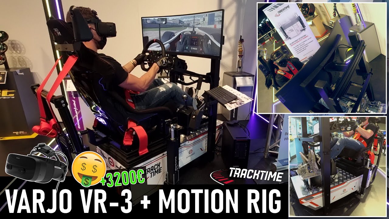 +3200&euro; VR Headset Varjo VR-3 + TrackTime 3Motion Racing 3DOF Motion Simulator