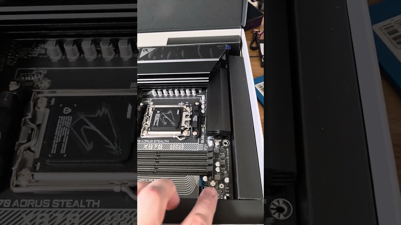 Gigabyte aorus x870 stealth -  очень красивая материнская плата. первый мой опыт btf сборки. #pc