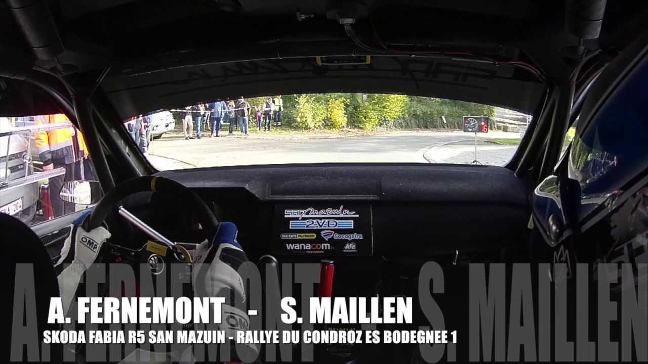 A. Fernemont - S. Maillen SKODA Fabia R5 SAN Mazuin Rallye du Condroz 2018 ES Bodegnée 1