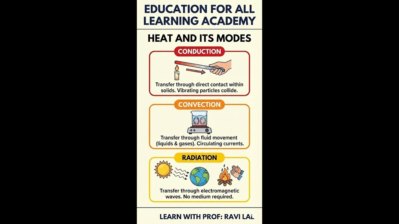Heat| Mode of Heat | Conduction |Convection | Rediation