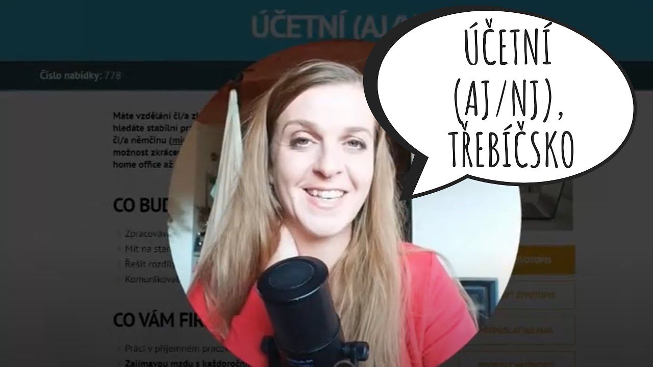 účetní AJ,NJ, Třebíčsko, home office