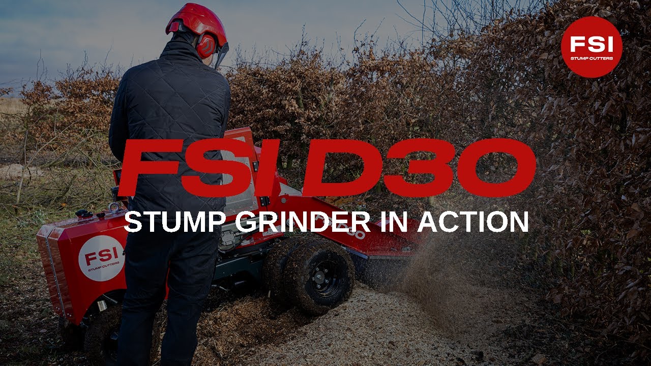 FSI D30 Stump grinder in action