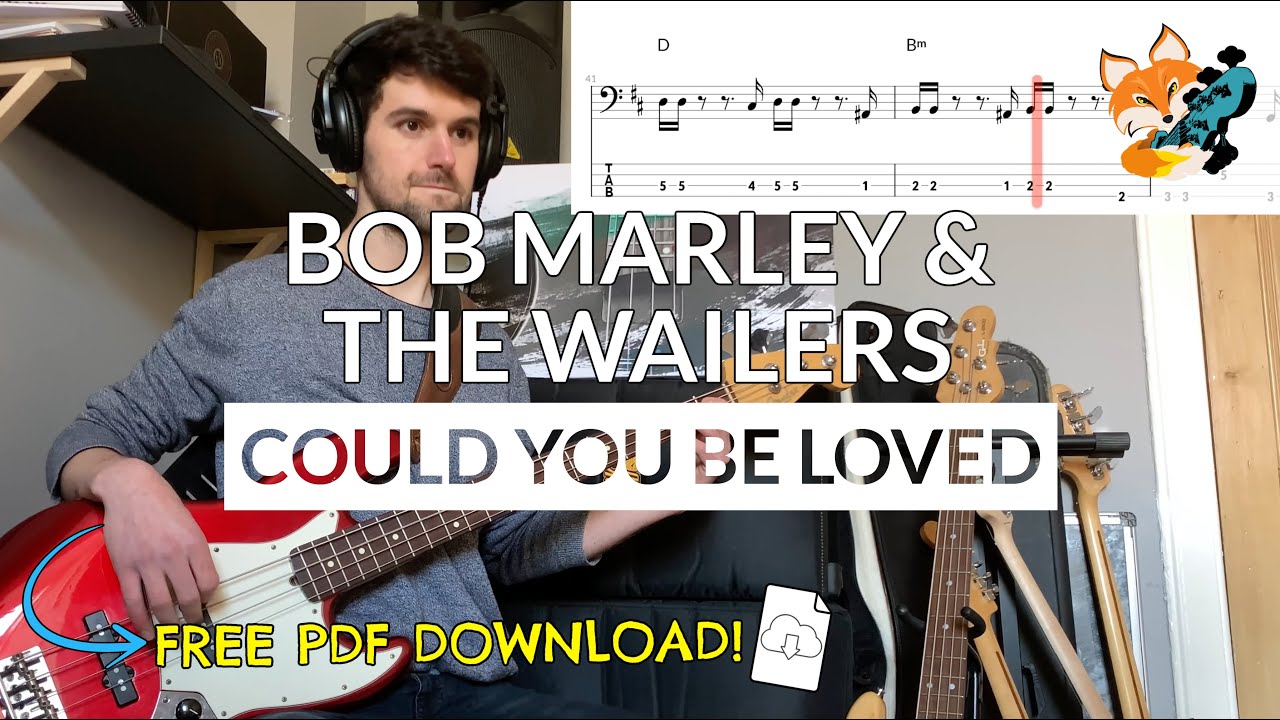 Bob Marley & The Wailers - Could You Be Loved (Bass Cover) | Bass TAB Download