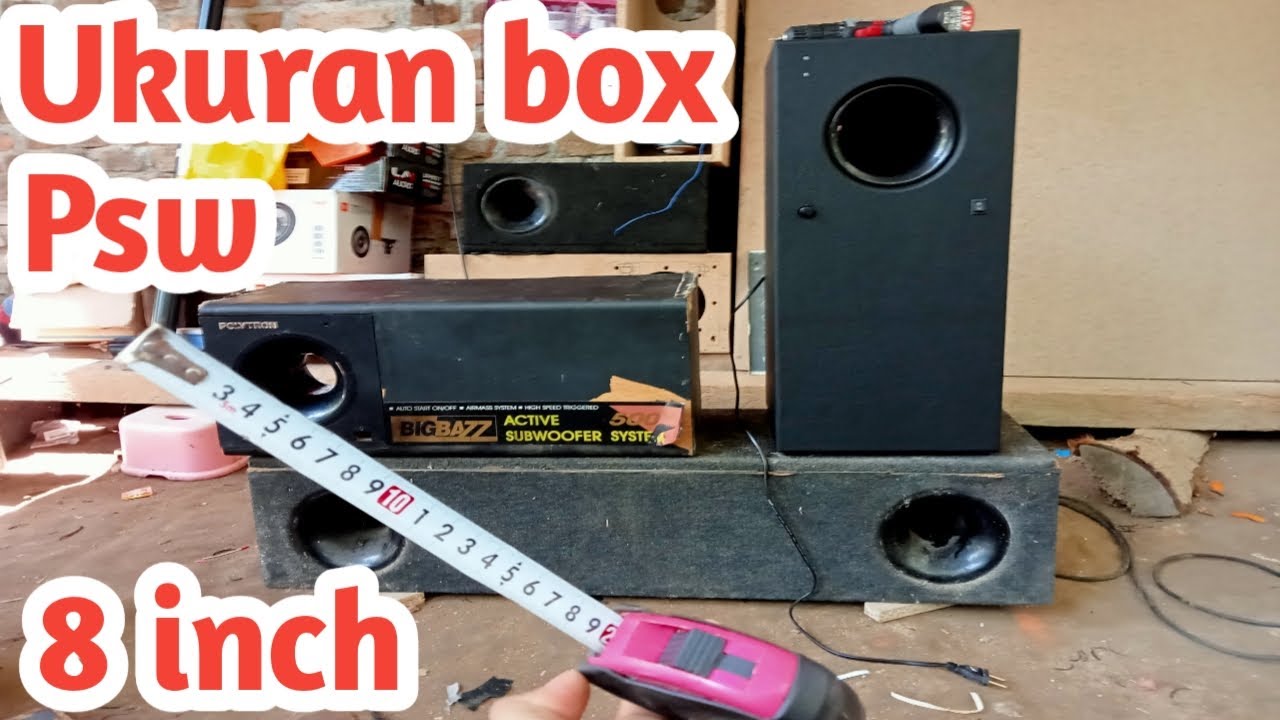 ukuran box detail subwoofer 8 inch psw 500 rebah polytron