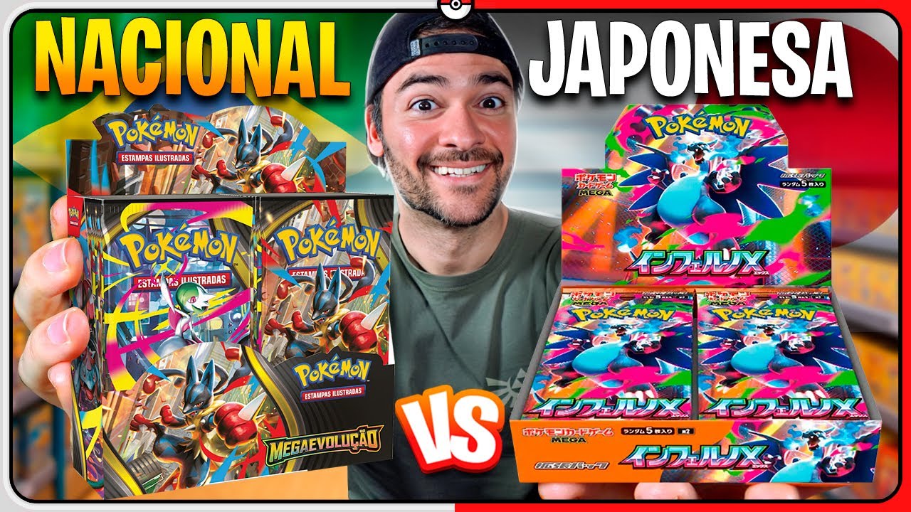 Abri CARTAS POKÉMON Brasileiras VS Japonesas!!! (INFERNO X)