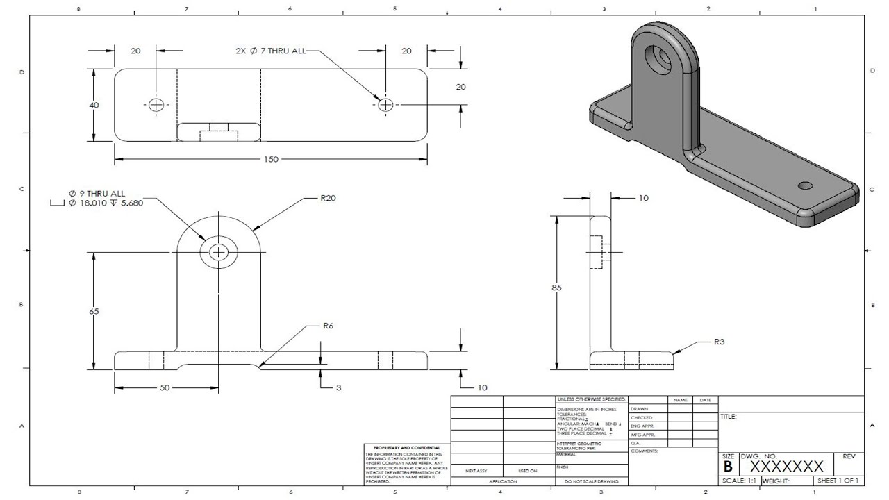 How to Create 3D Part and 2D Drawing in Solidworks